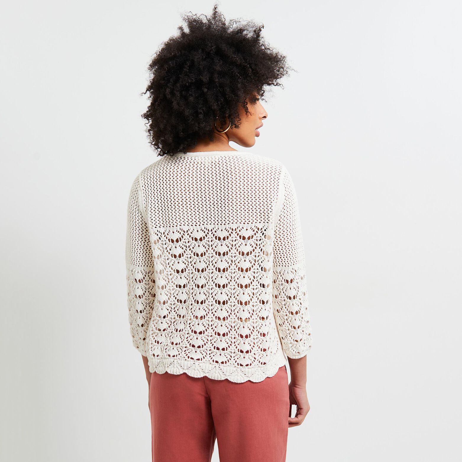 Pull ajouré femme