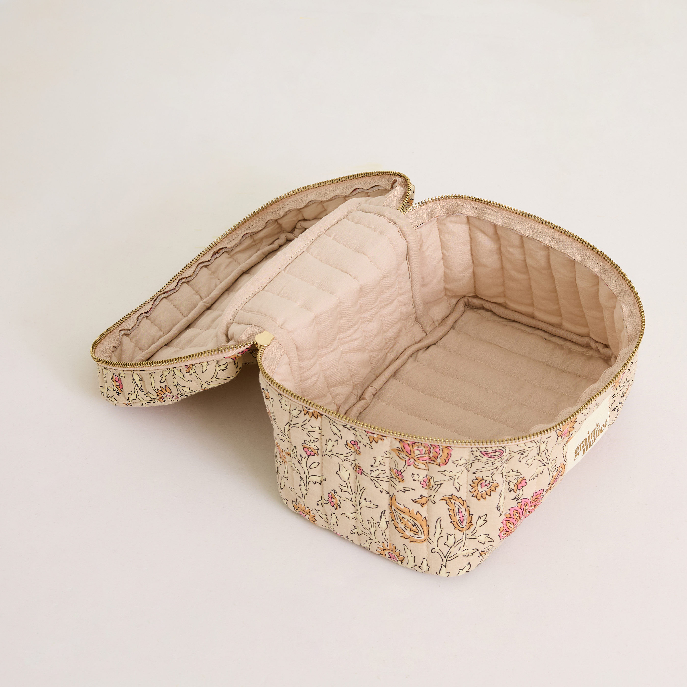 Trousse de voyage motif fleuri femme