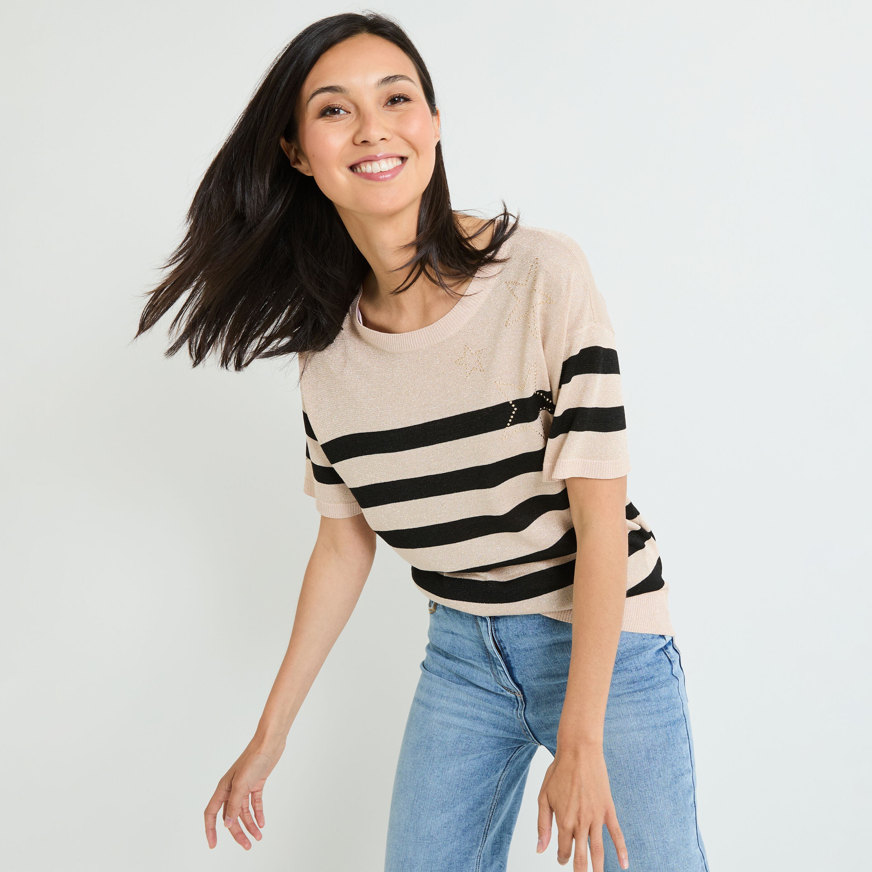 Pull raye femme RAYURE Graindemalice
