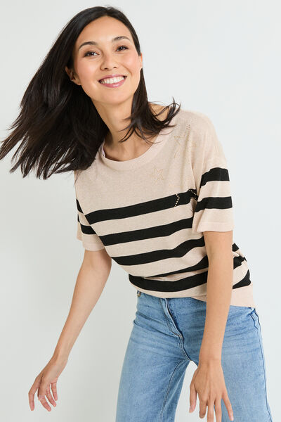 Pull rayé femme