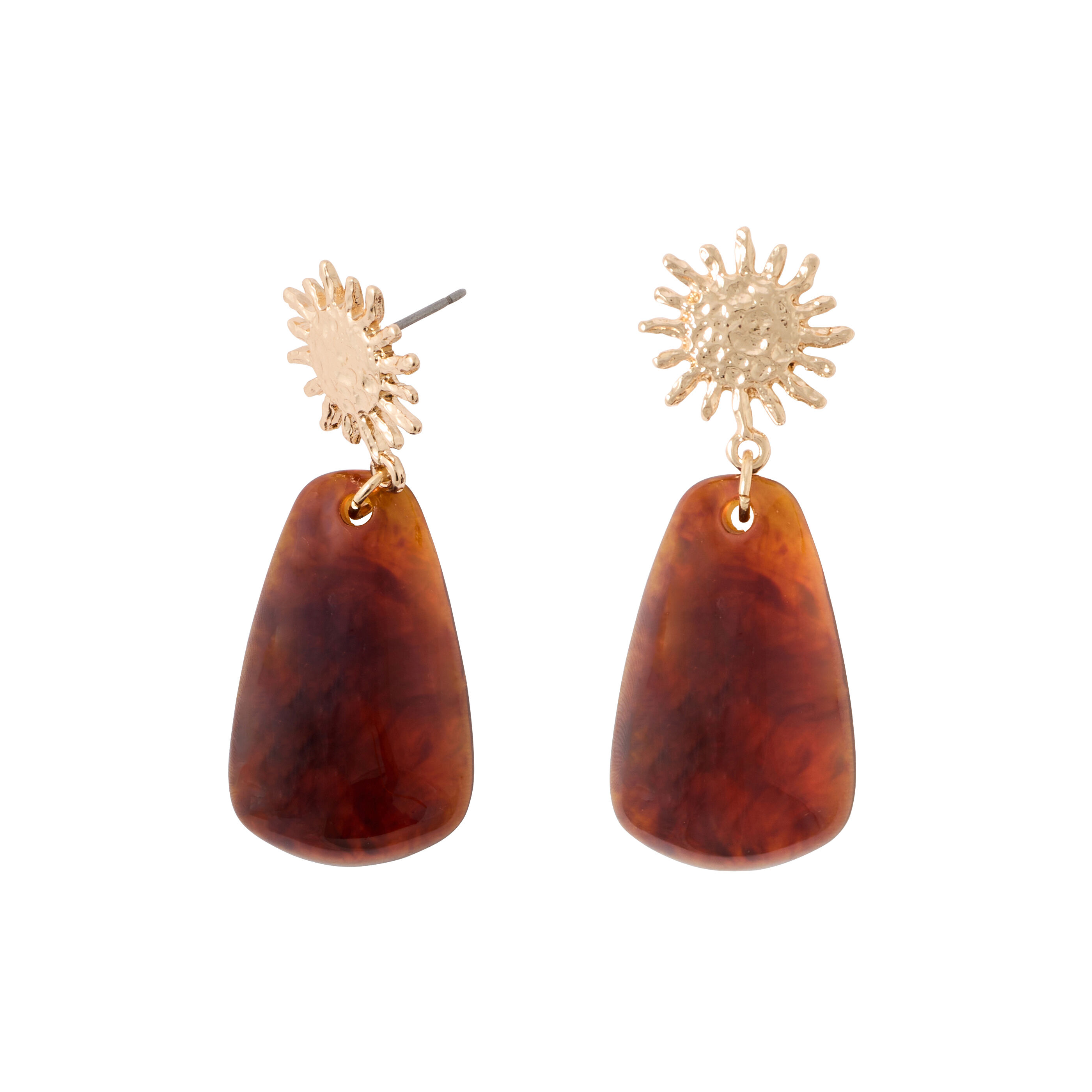 Boucles d&rsquo;oreilles soleil et goutte
