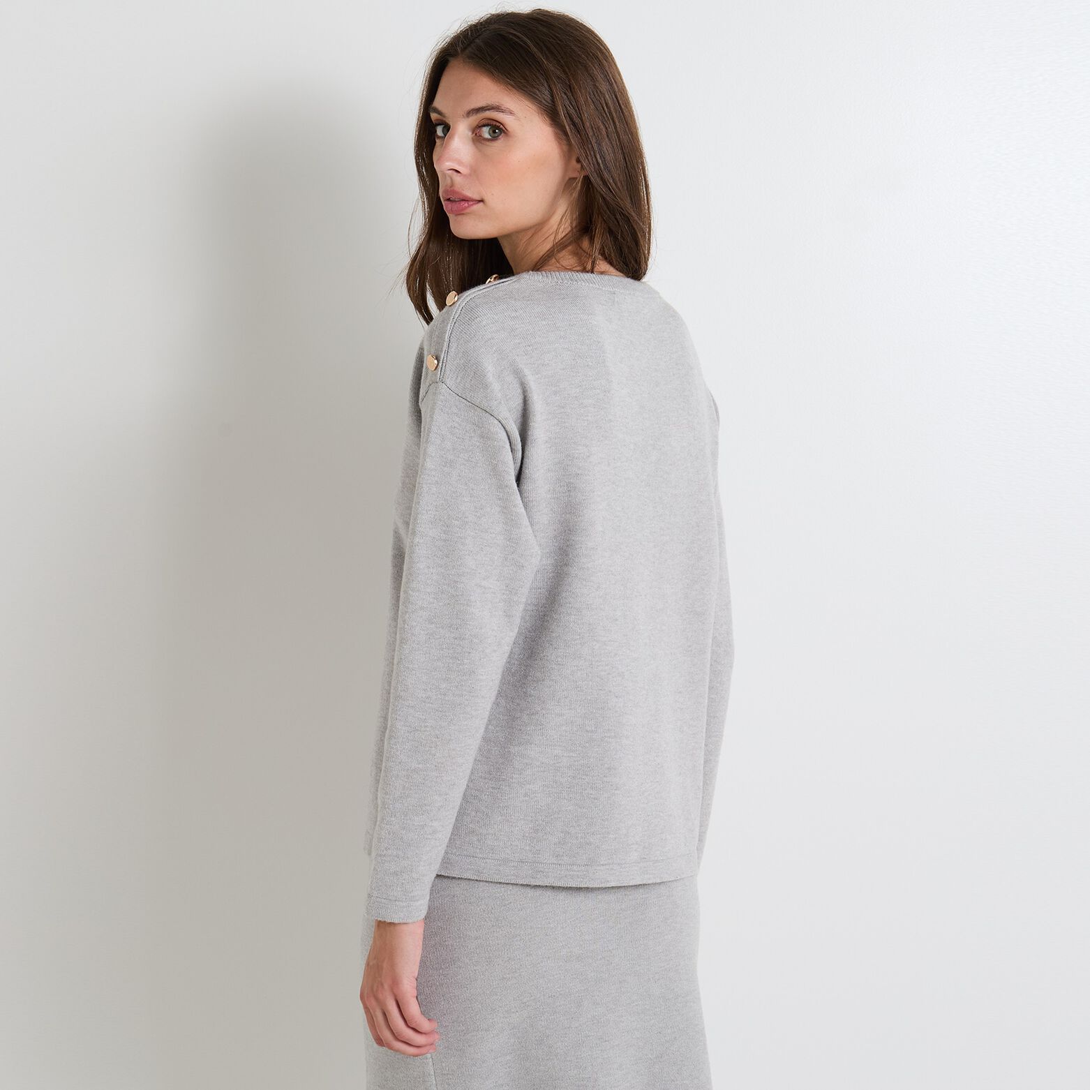 Pull col rond femme