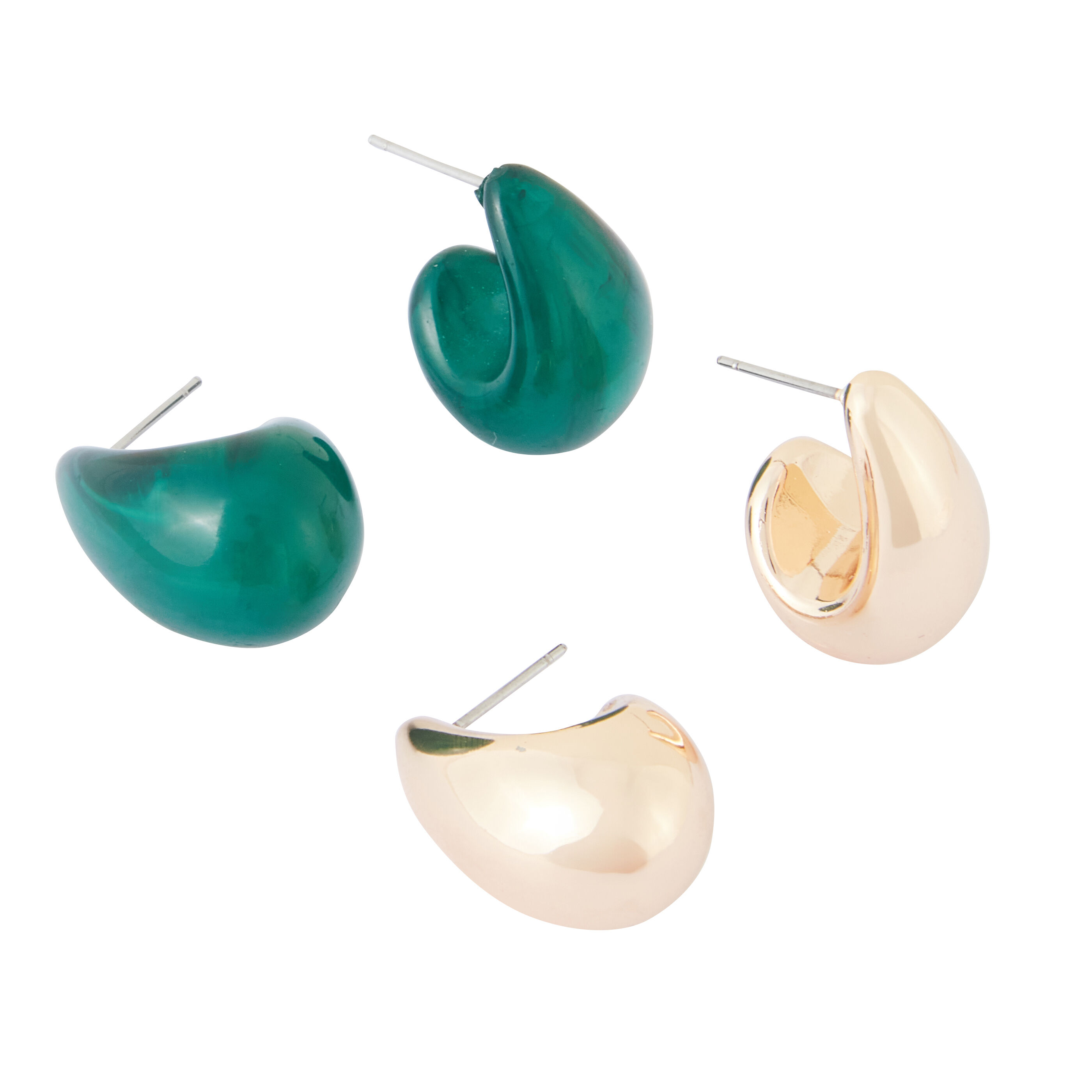 Set de 2 paires de boucles d'oreilles