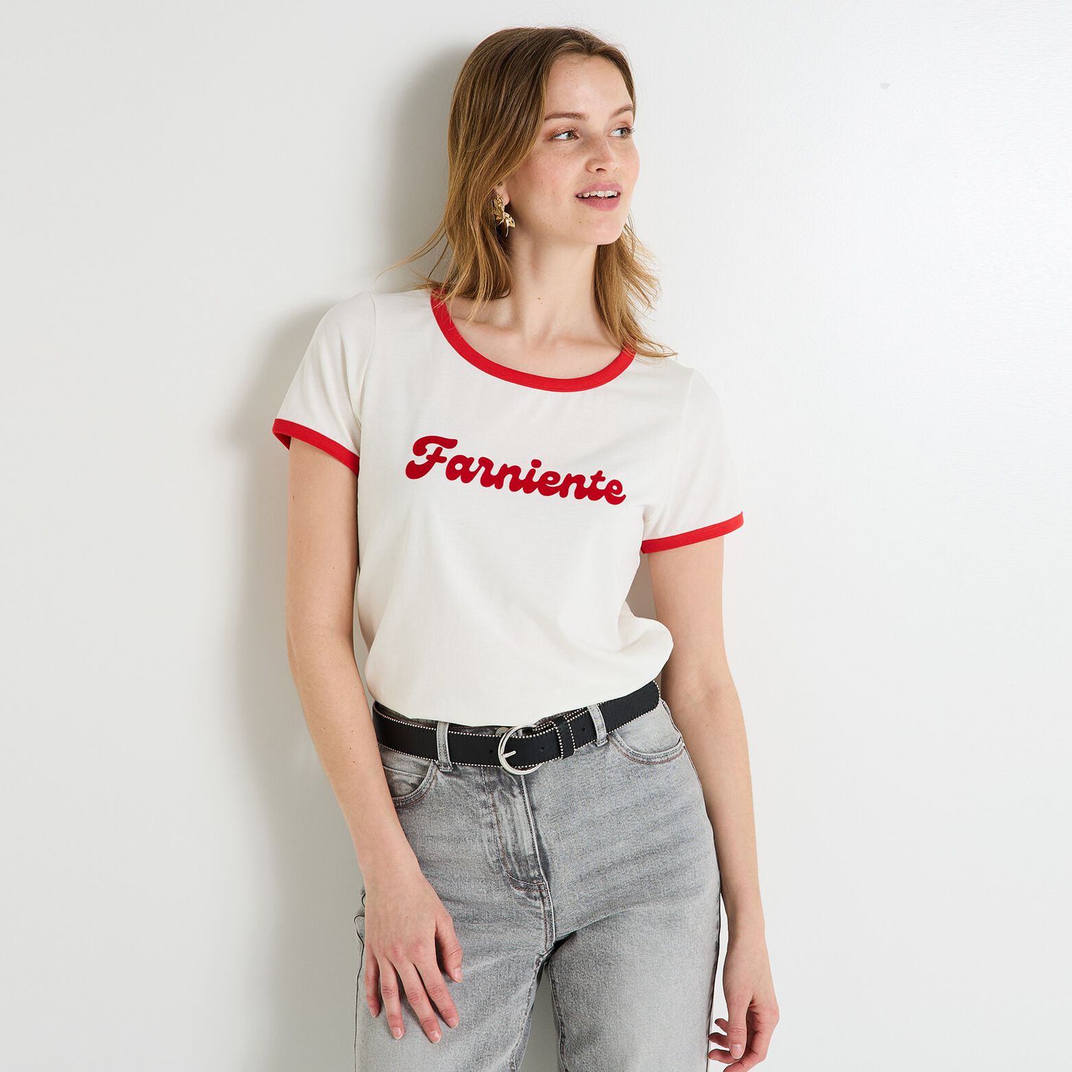 T-shirt col rond femme