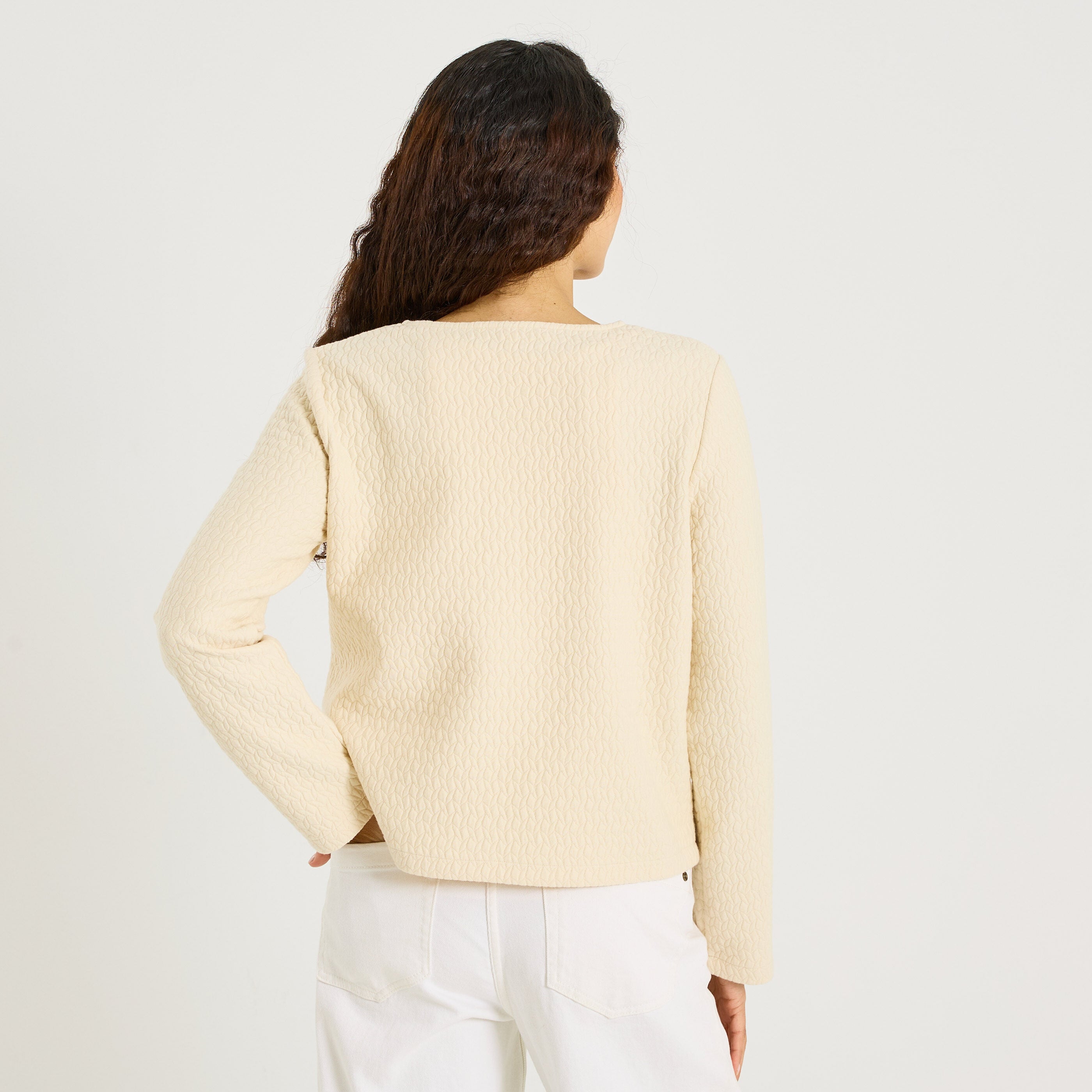 Veste matelass&eacute;e en maille femme