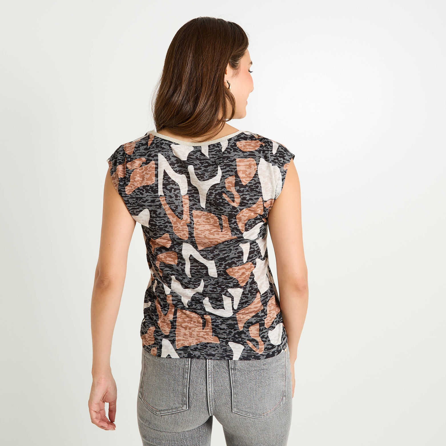 T-shirt imprimé géométrique femme