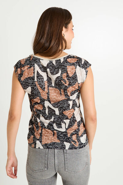 T-shirt imprimé géométrique femme