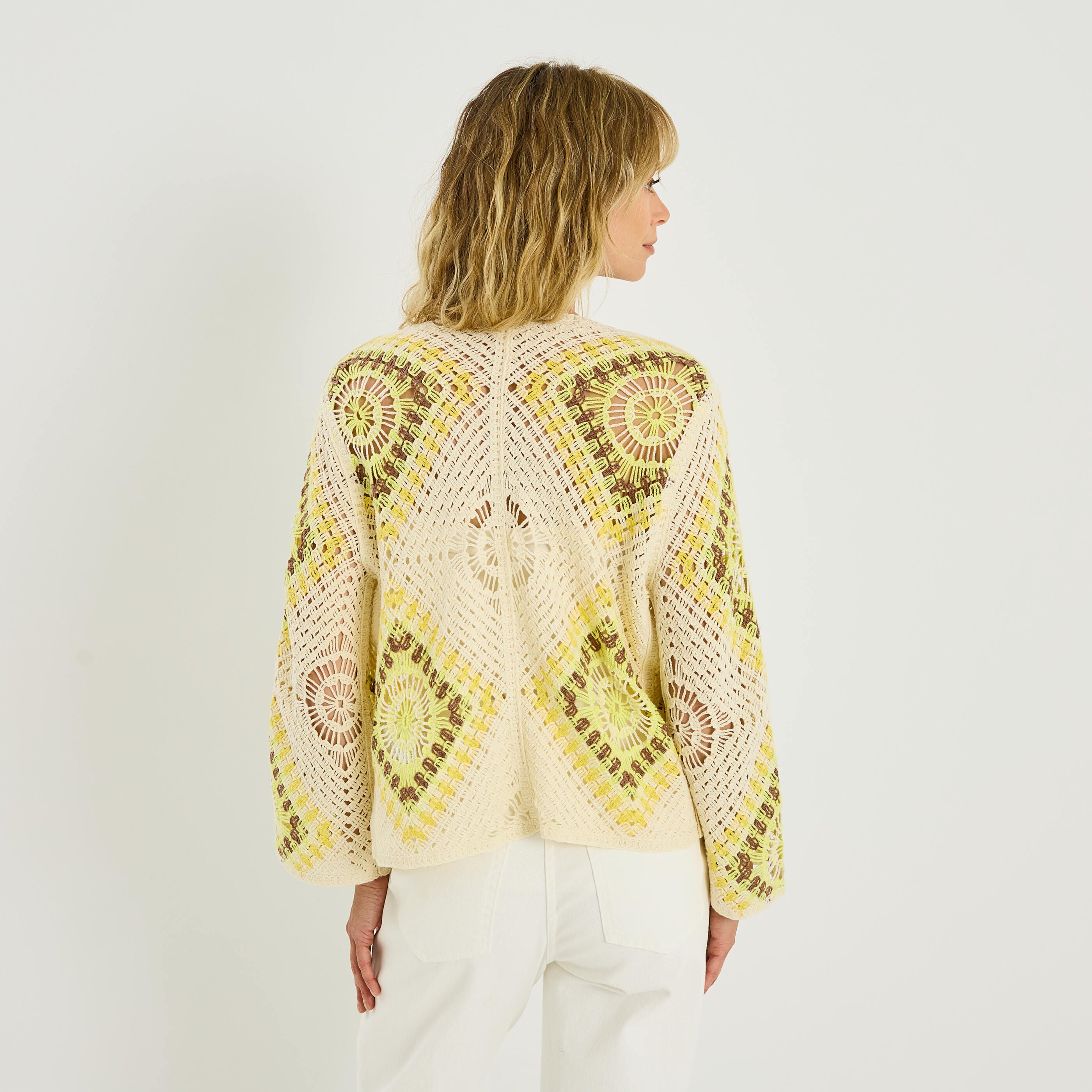 Gilet en crochet femme