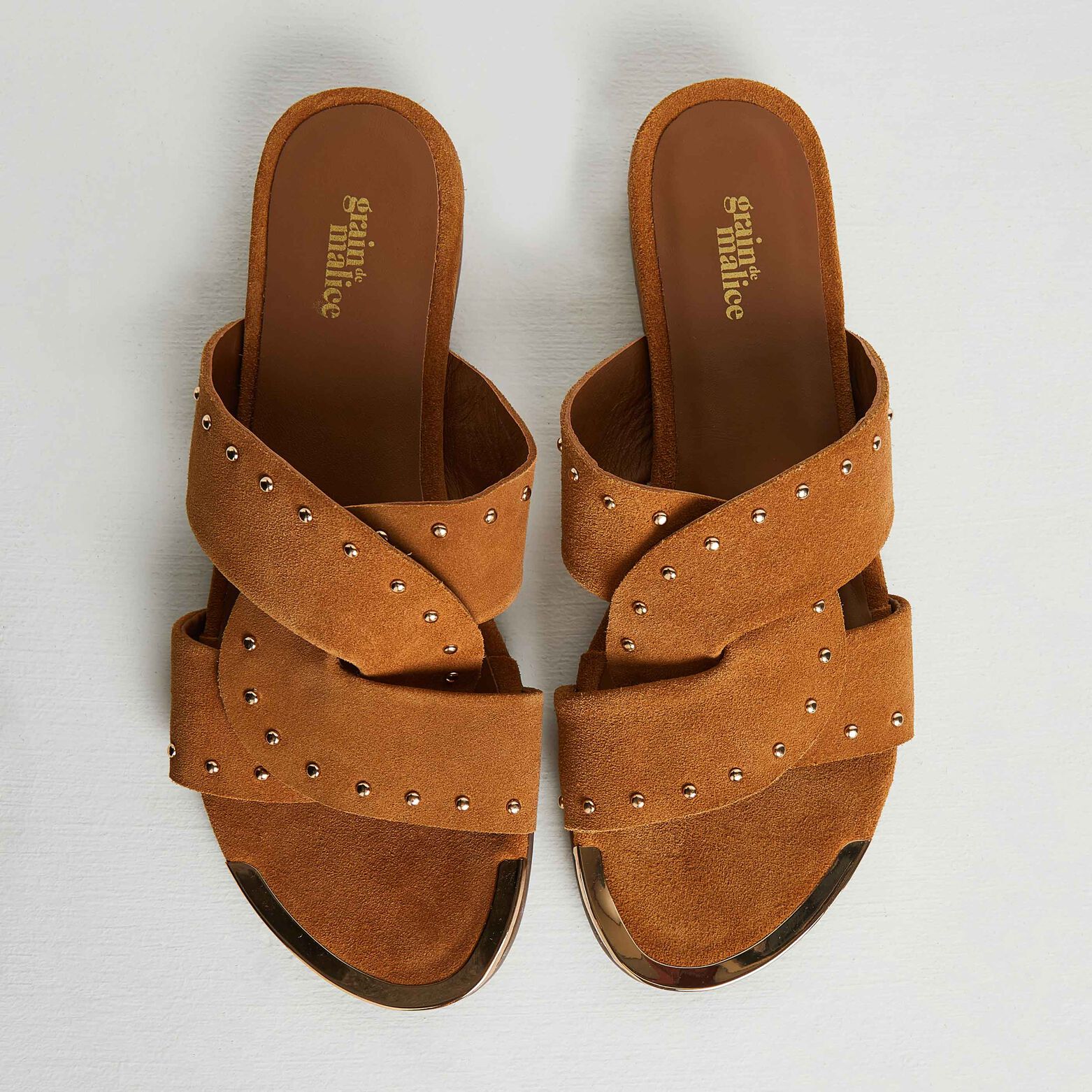 Mules en cuir femme