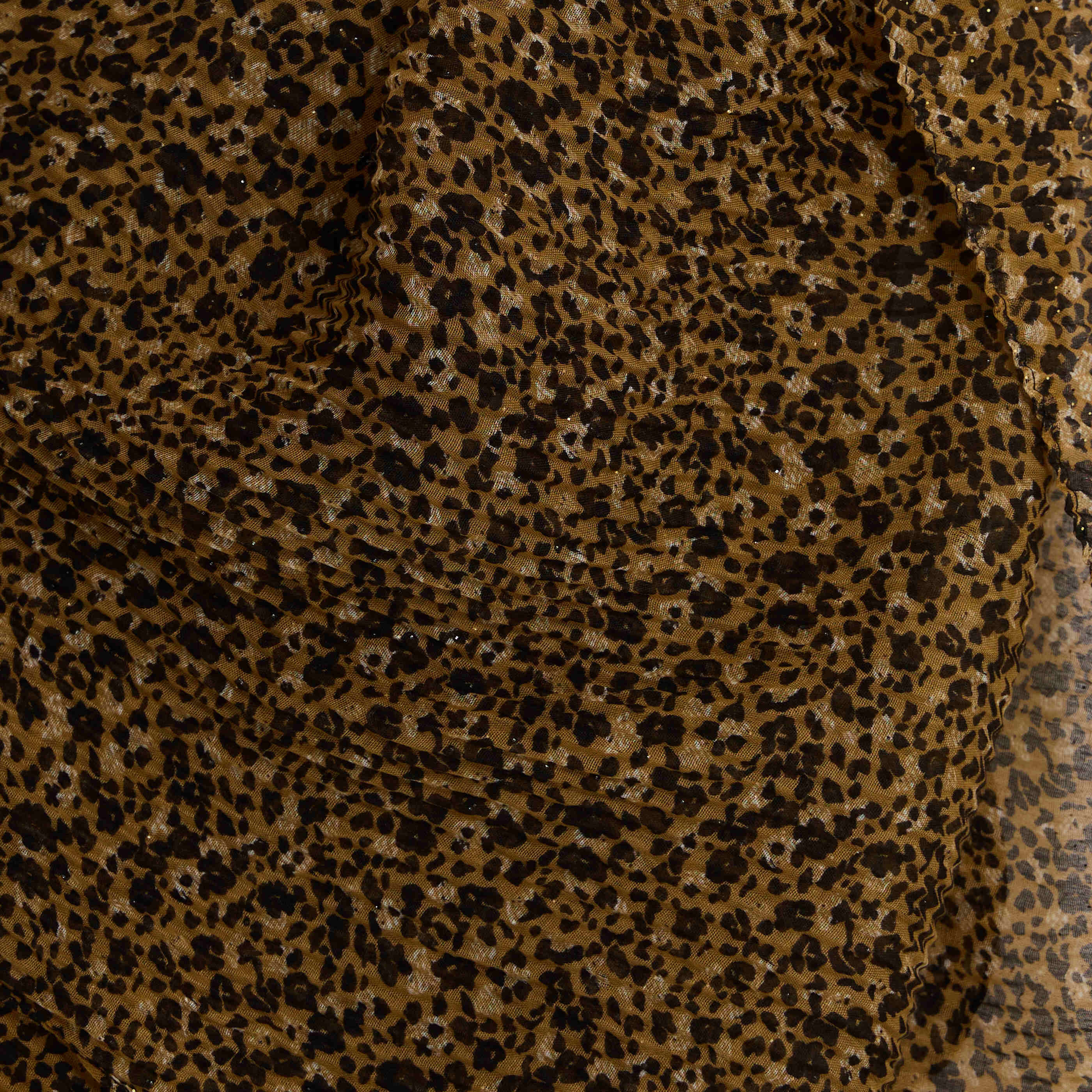 &Eacute;tole pliss&eacute;e motif l&eacute;opard femme