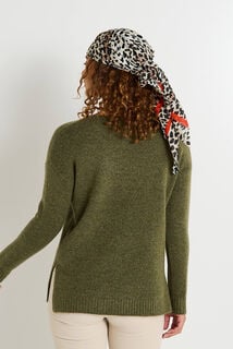 Pull col V femme
