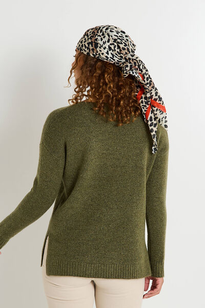 Pull col V femme