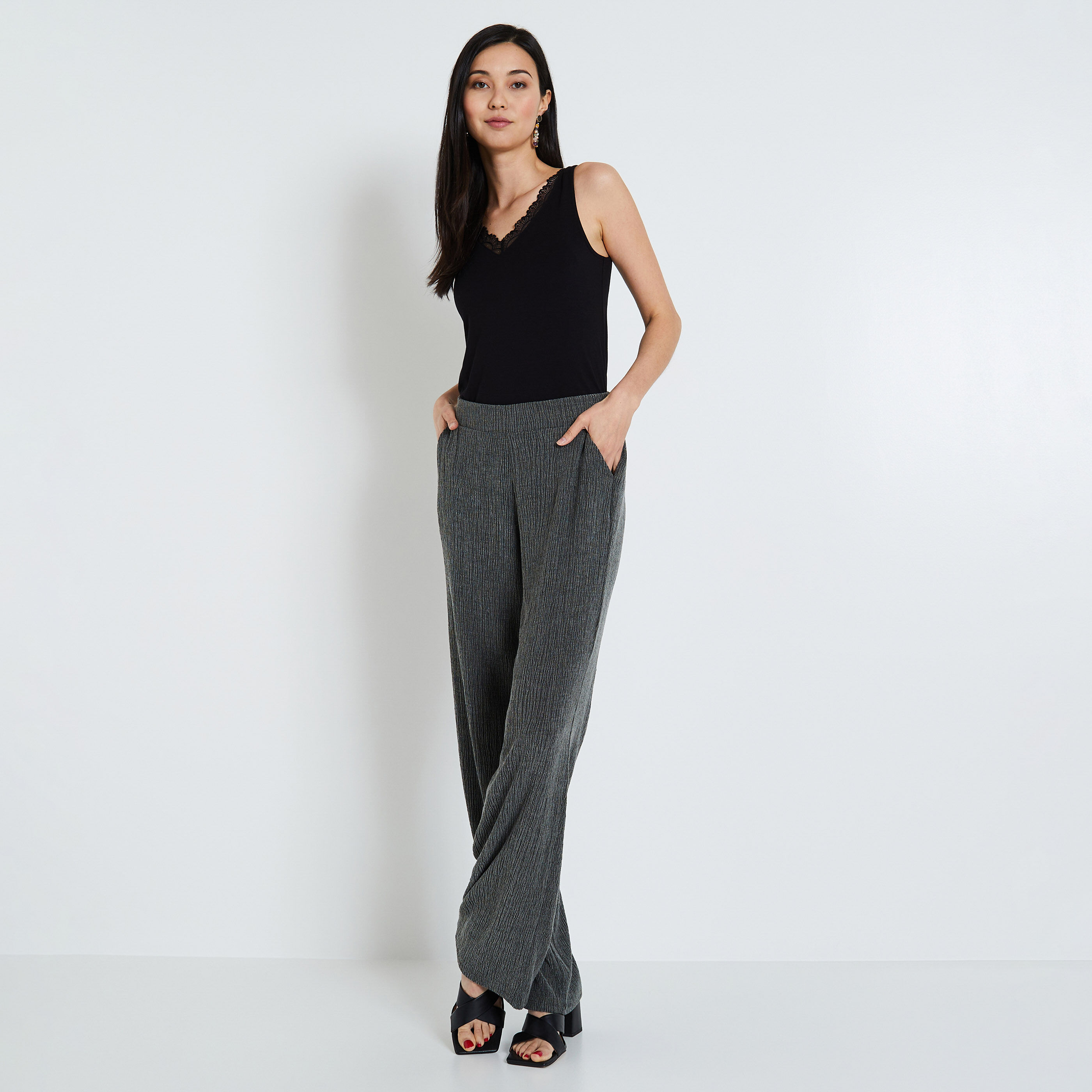 Pantalon fluide GRIS Graindemalice