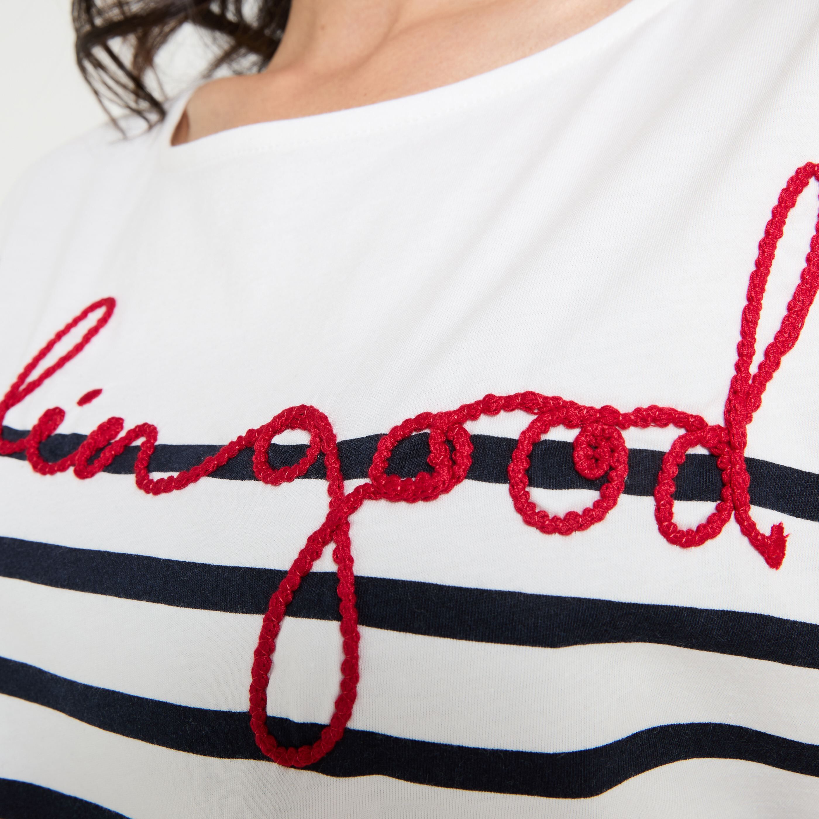 Tshirt ray&eacute; femme