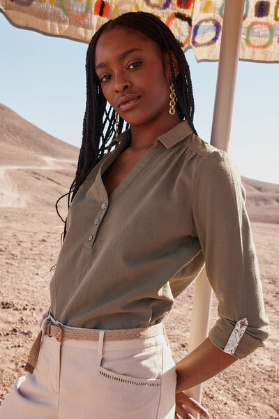 Blouse col chemise femme