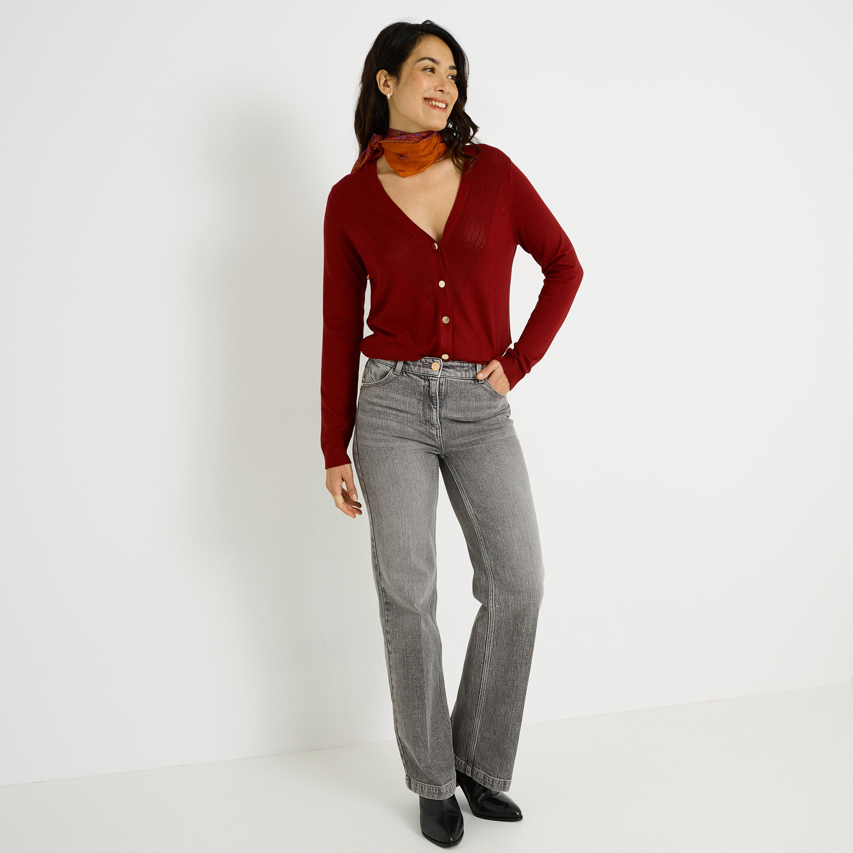 Gilet en maille fine femme