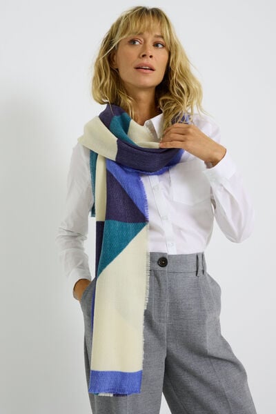 Écharpe motif graphique femme