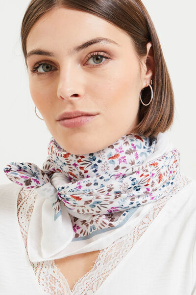 Foulard imprimé fleuri femme