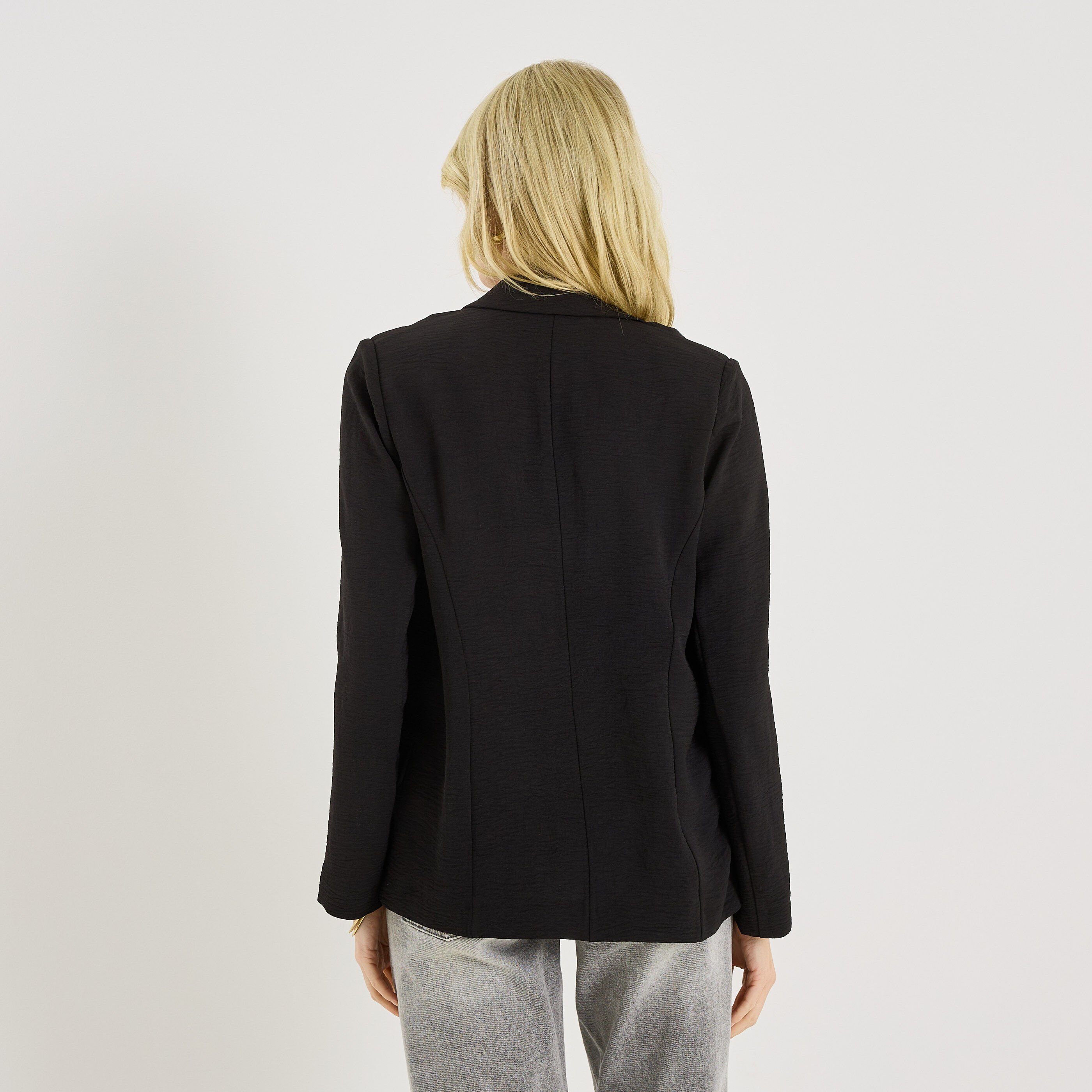 Veste fluide &agrave; col tailleur femme