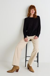 Pull col rond femme