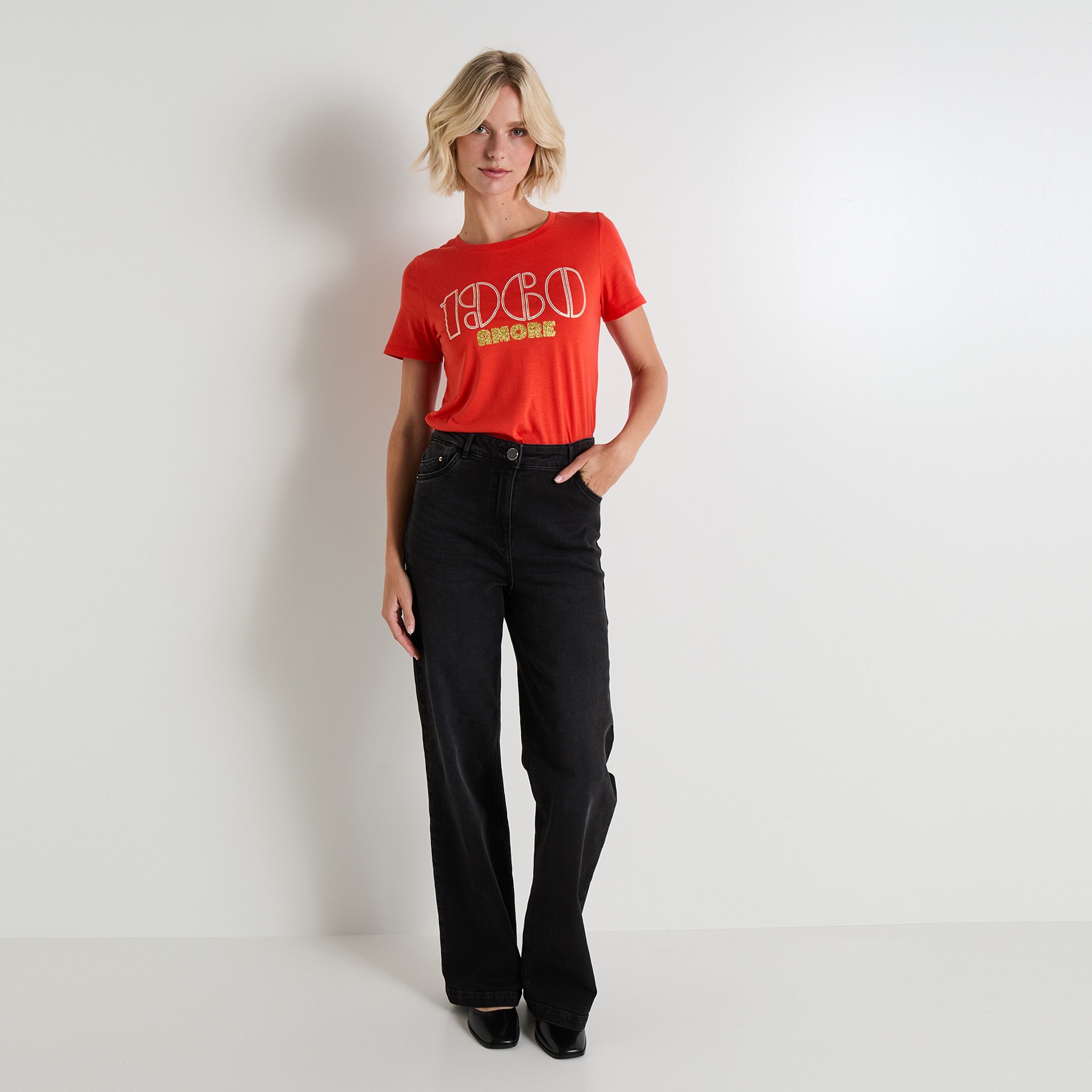 T-shirt col rond femme