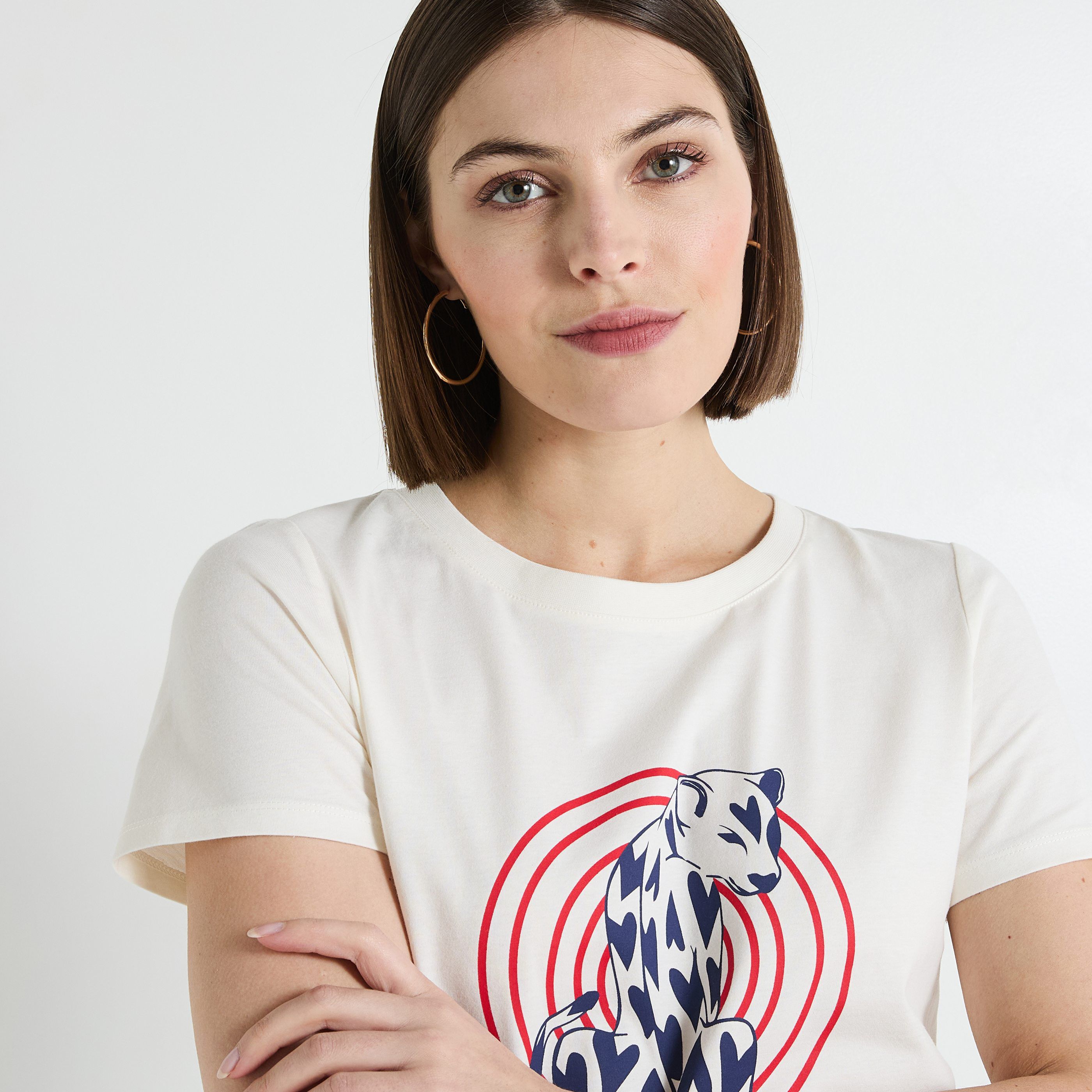 T-shirt col rond femme