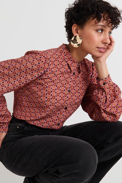 Chemisier col chemise femme