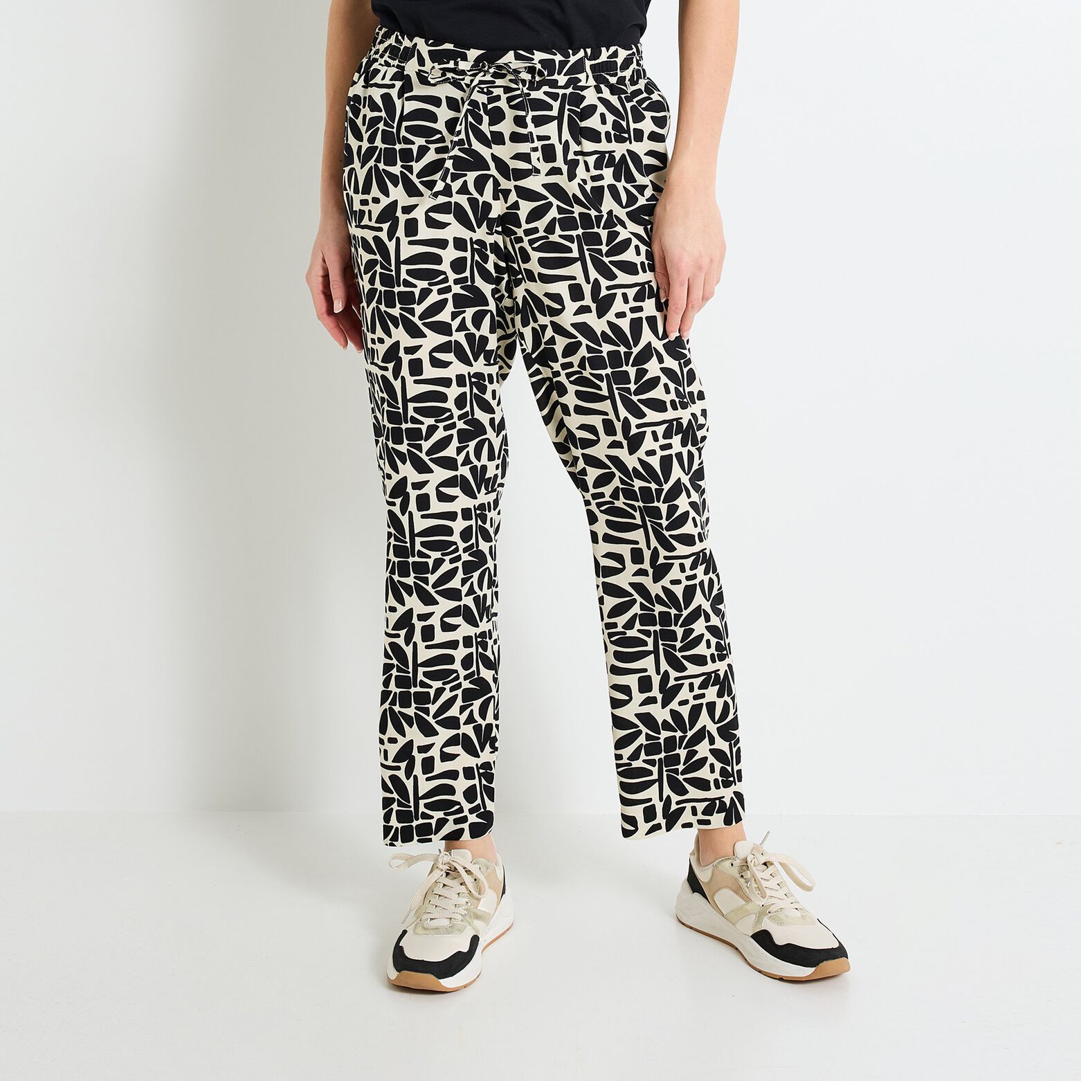 Pantalon fluide imprimé femme
