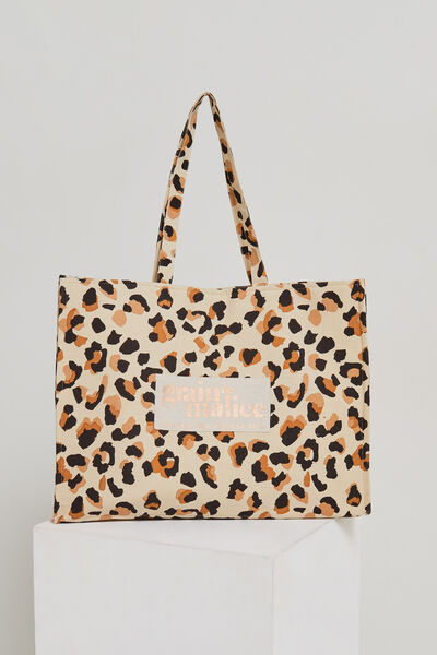 Grand totebag léopard femme