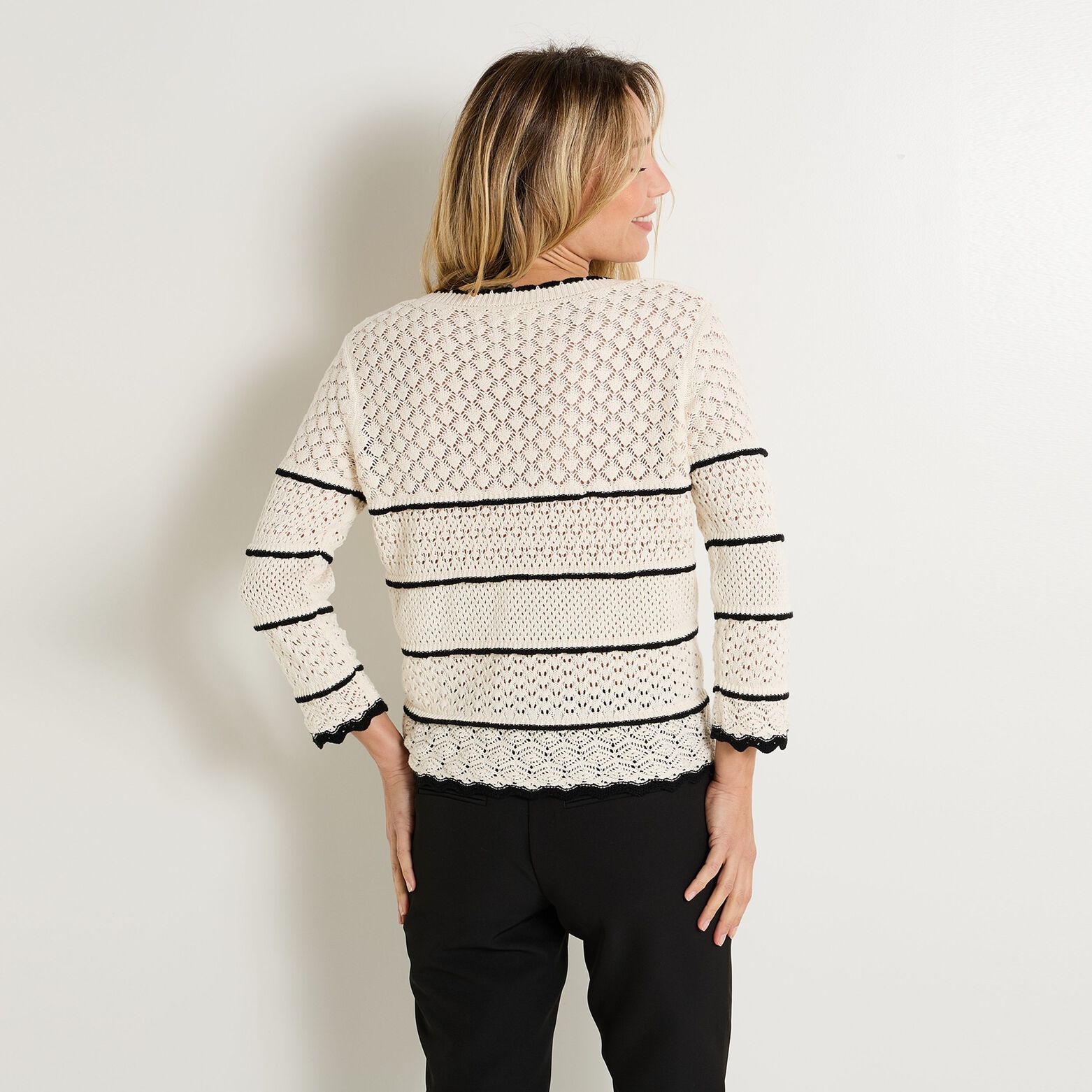 Pull col rond femme