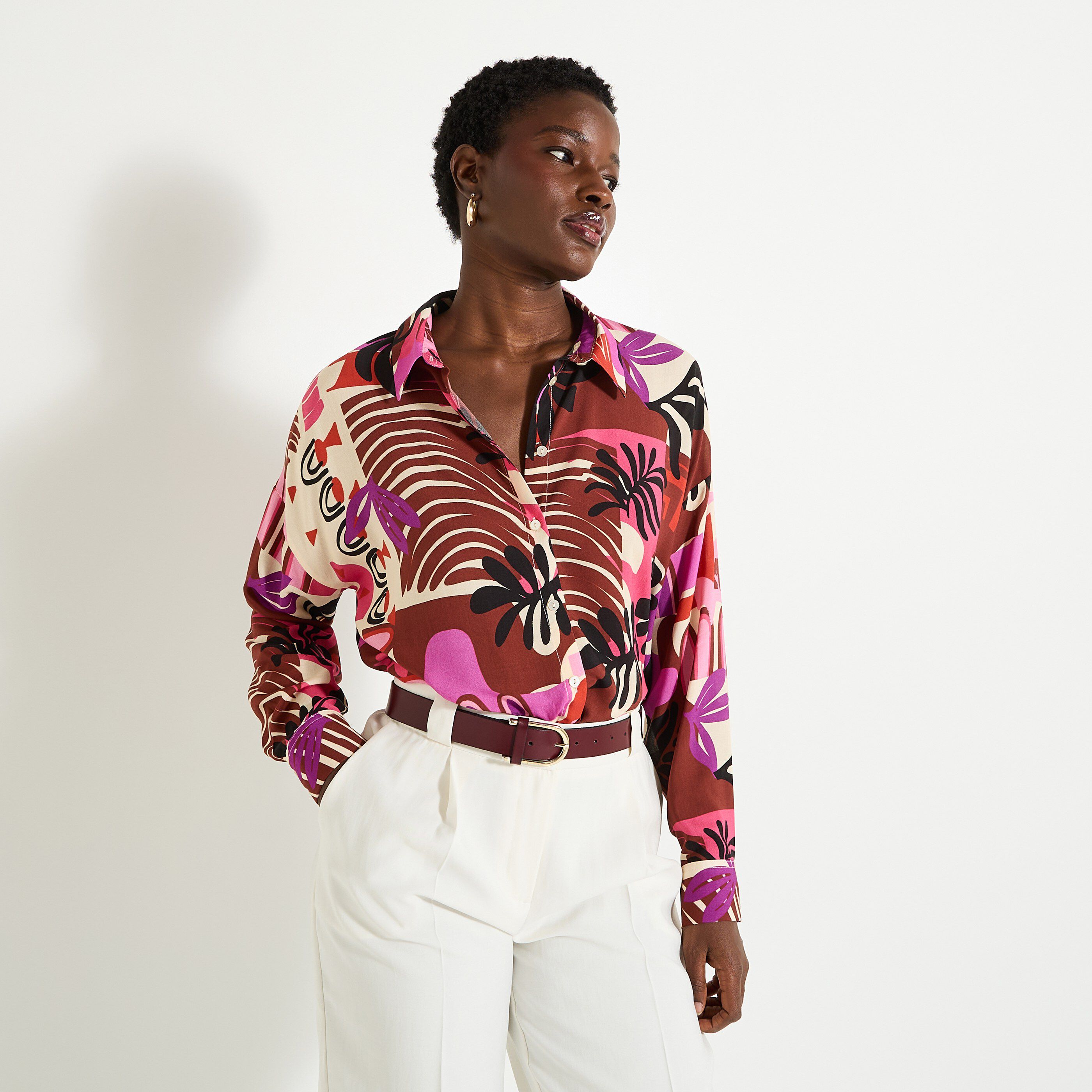 Chemisier imprim&eacute; floral femme