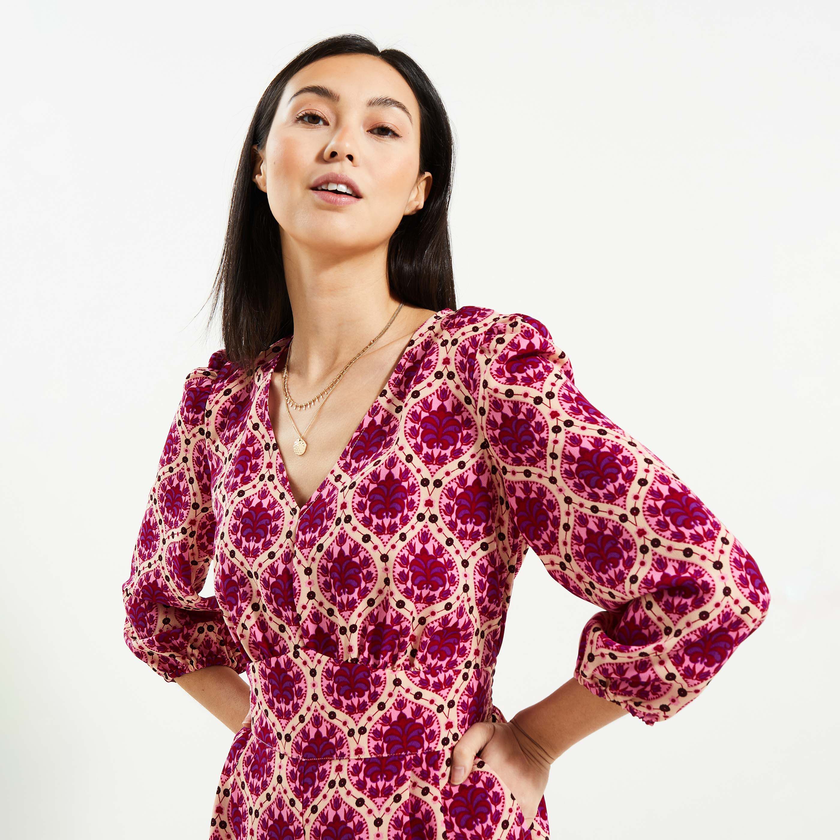 Combinaison imprim&eacute;e femme