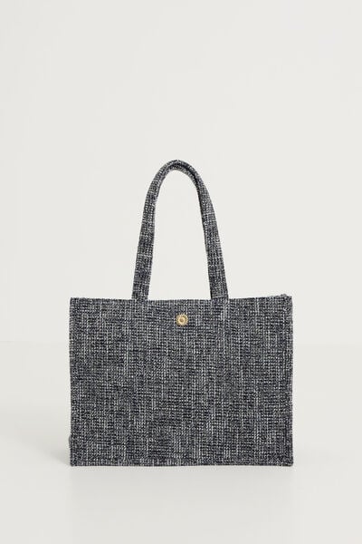 Grand sac cabas en tweed