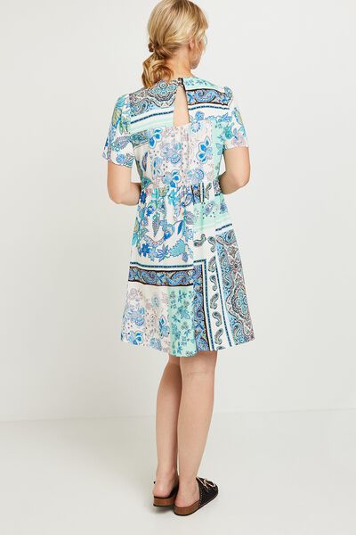 Robe imprimée longueur genou femme