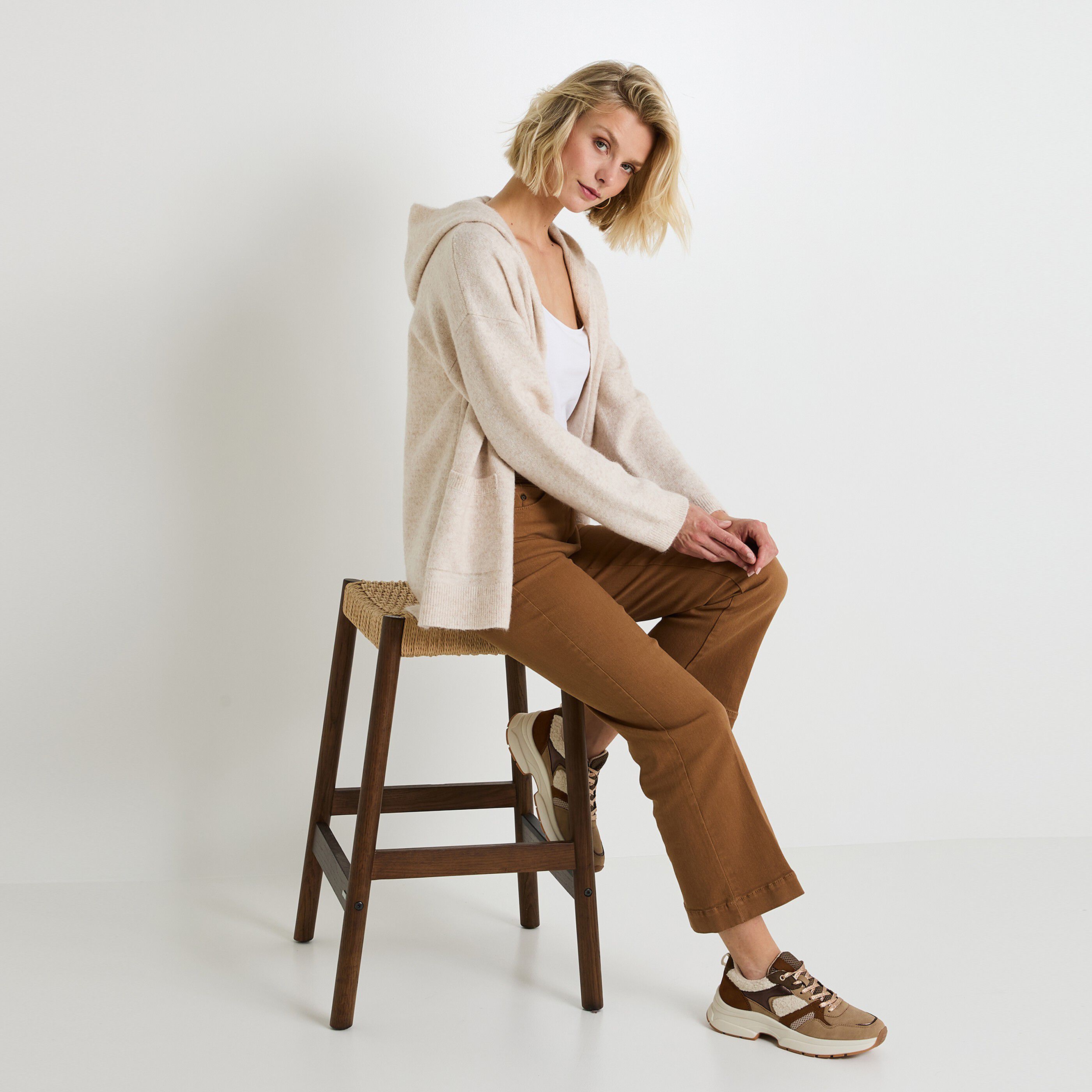 Gilet &agrave; capuche femme