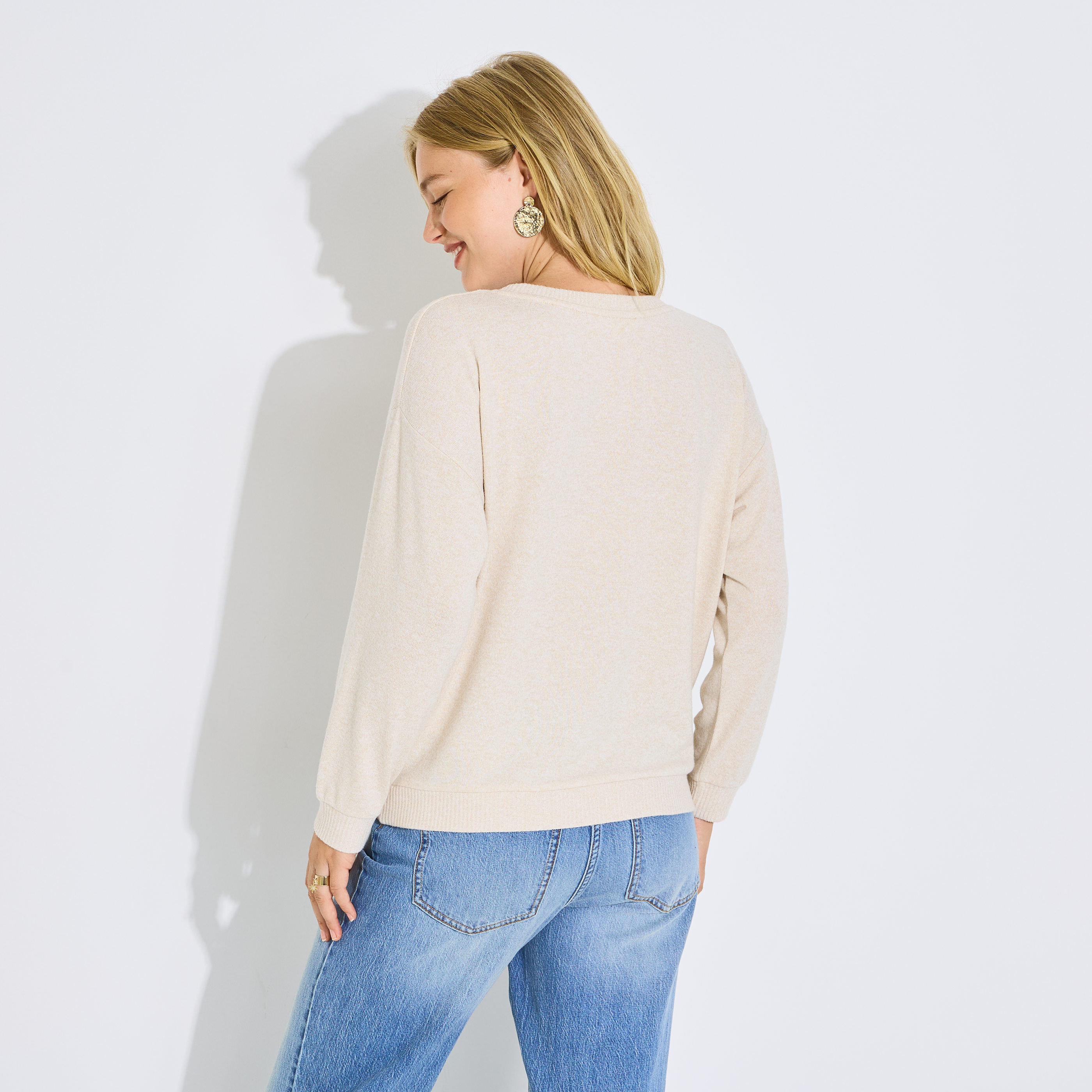 Sweat fin inscription amour femme