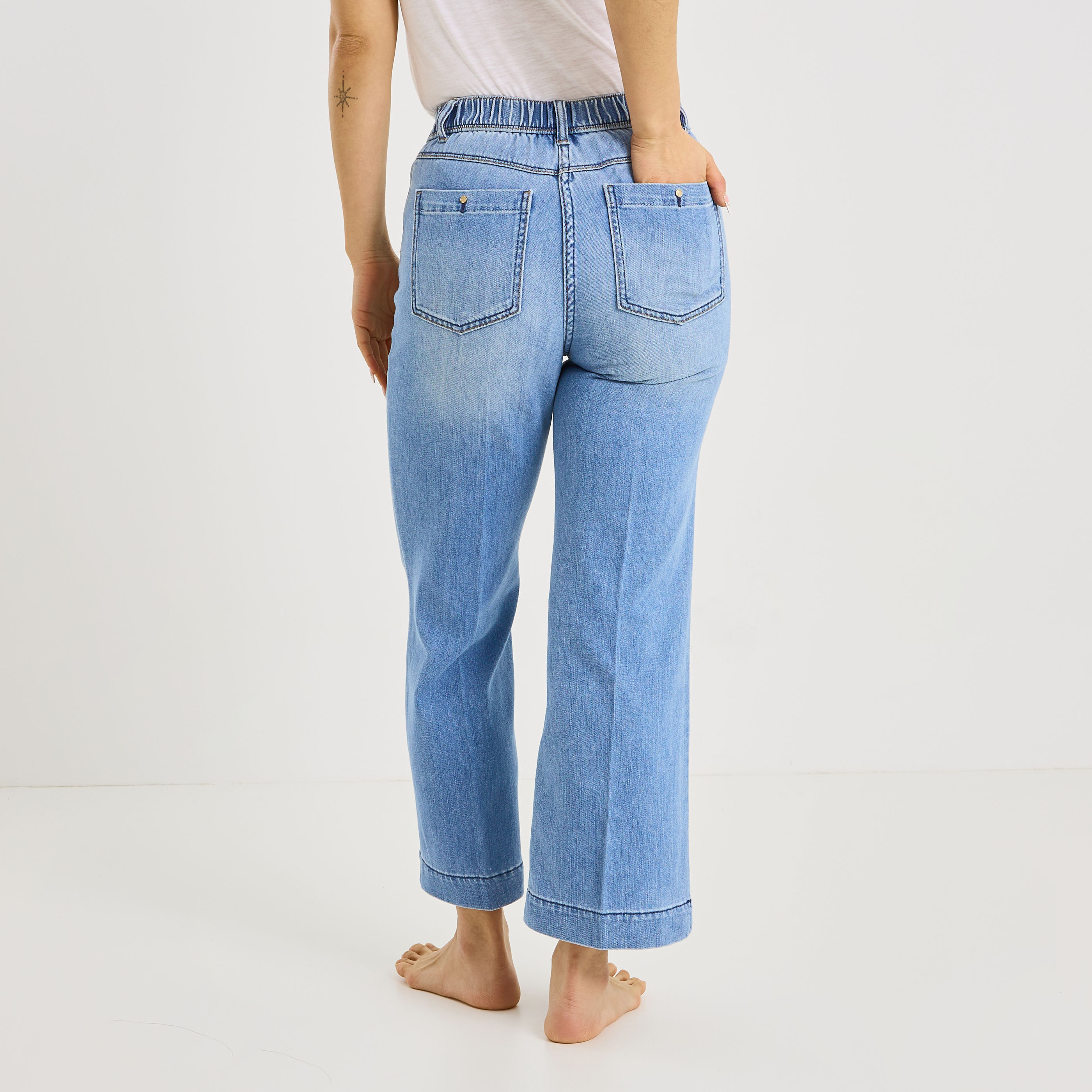 Jean flare raccourci NIMES RF02 femme