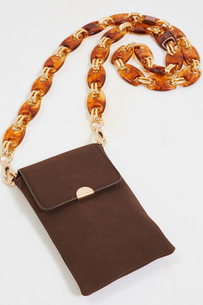 Pochette téléphone avec chaine fantaisie