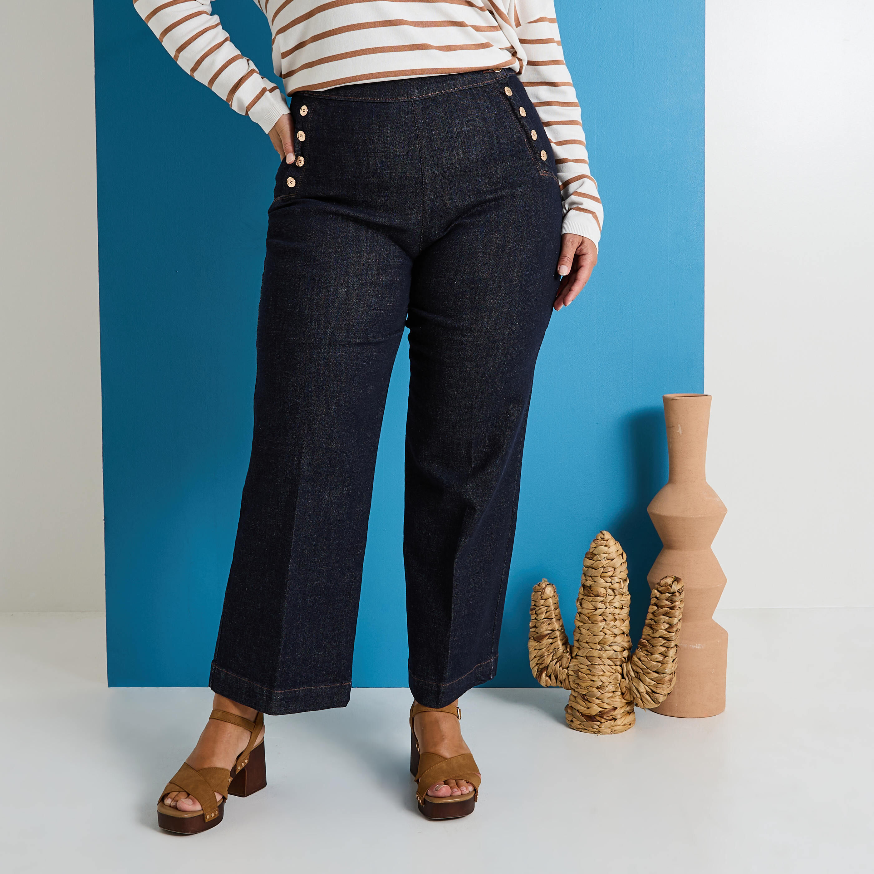 Jean flare POMPON F02 femme