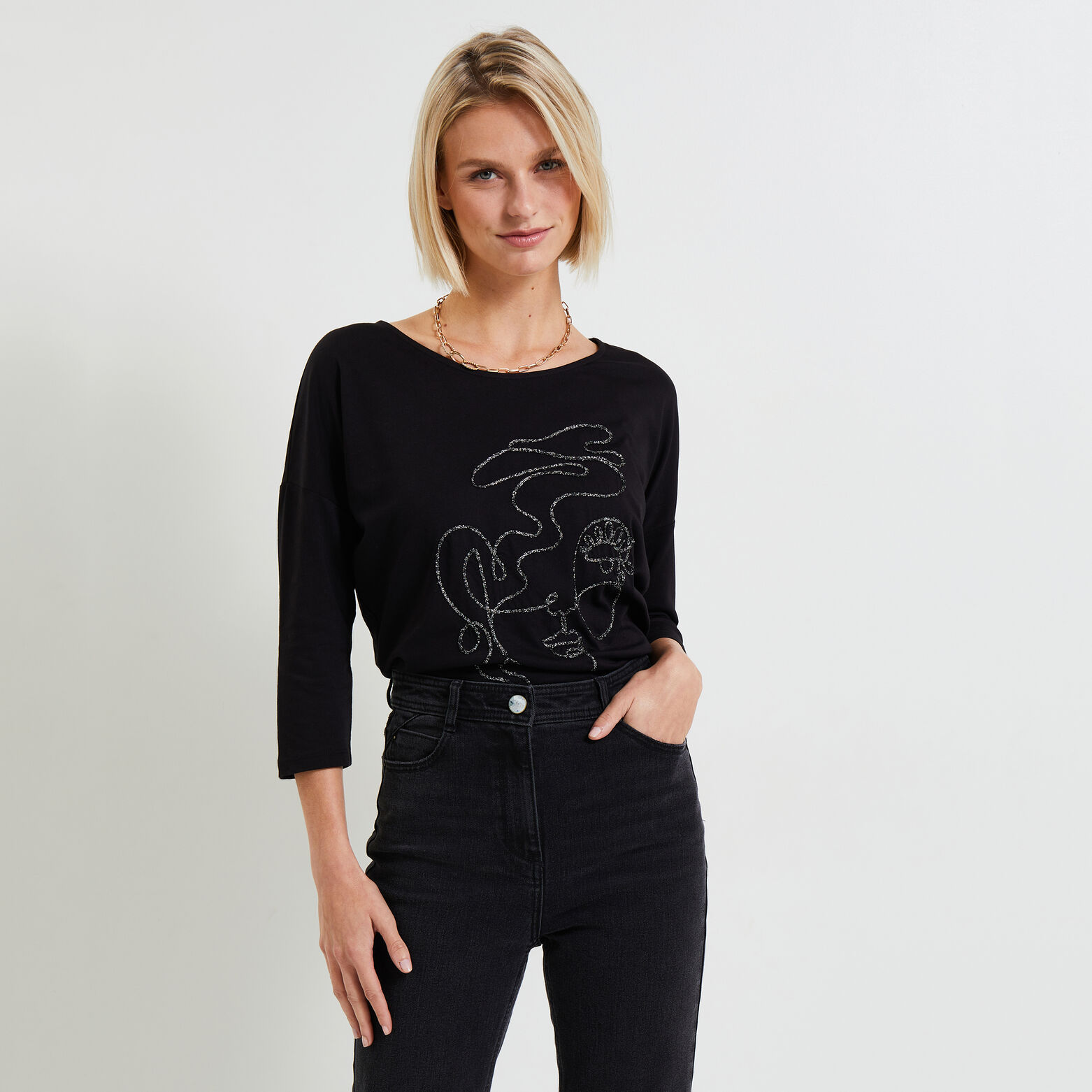 Tshirt manches 3/4 femme