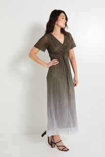 Robe longue irisée femme