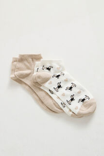 Lot de 2 paires de socquettes femme