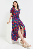 Robe longue imprimée femme