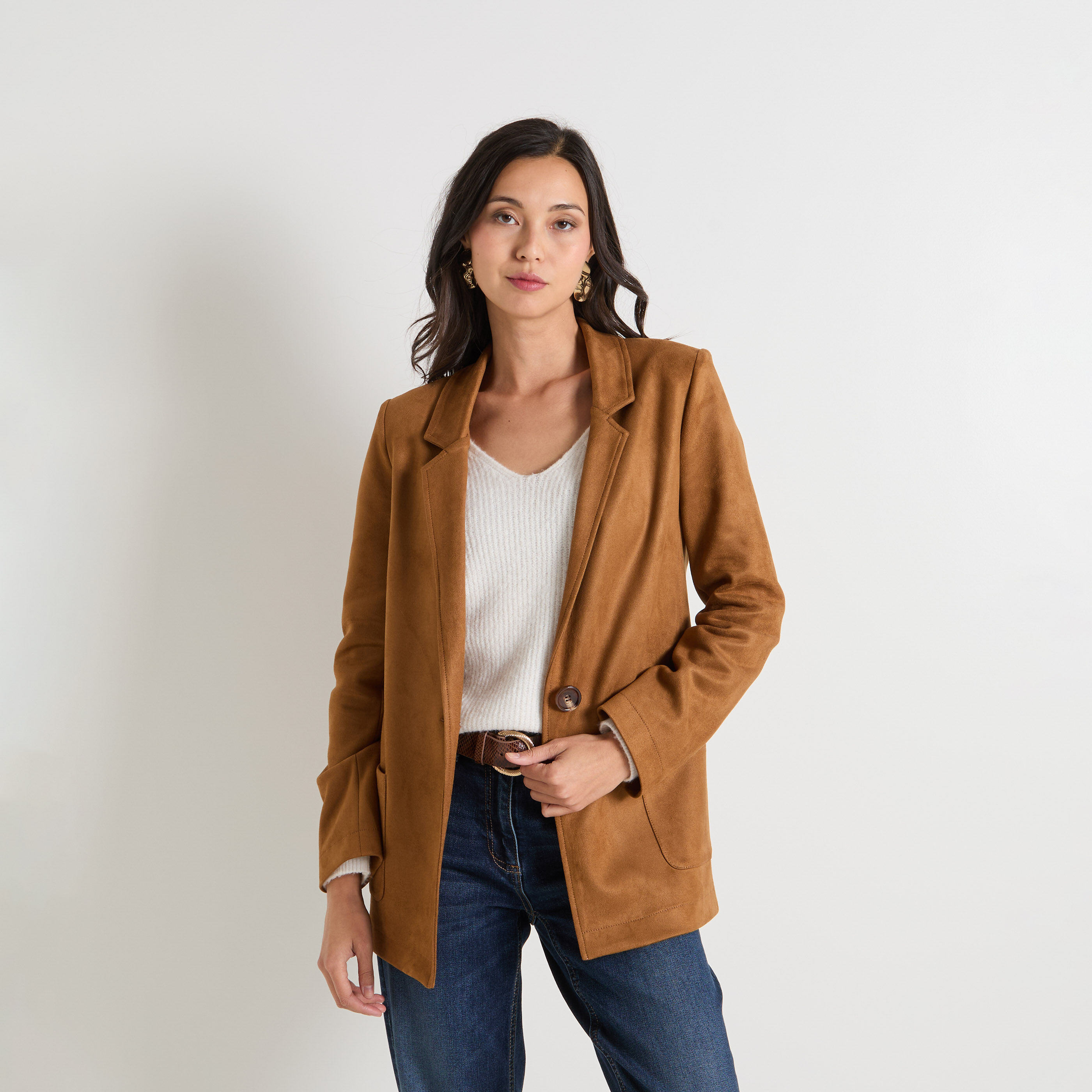 Blazer en su&eacute;dine femme