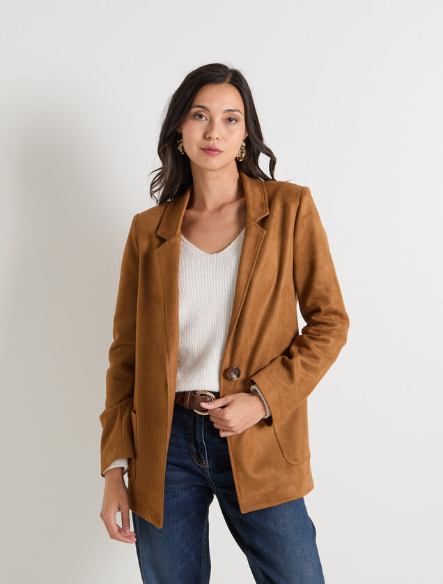 Blazer en suédine femme