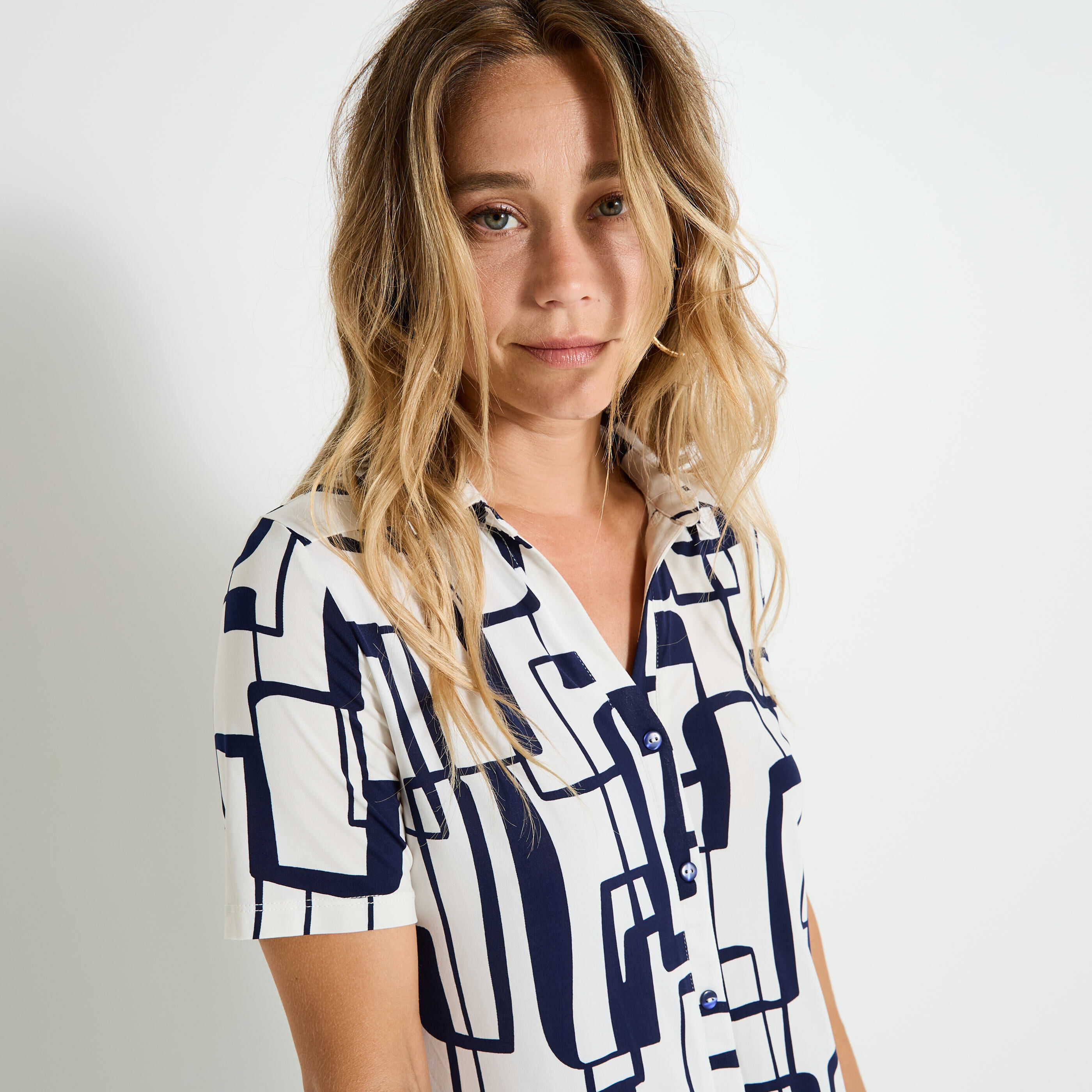 Chemise fluide en maille femme