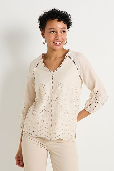 Blouse col V femme