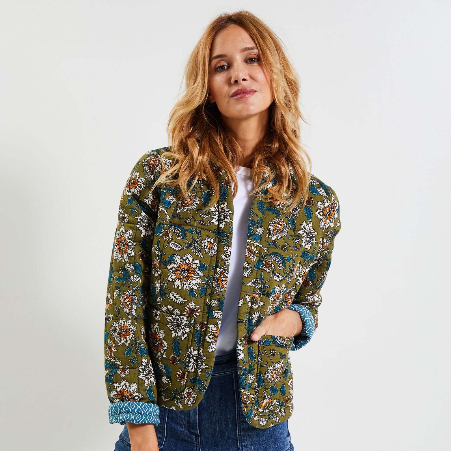 Veste réversible matelassée femme