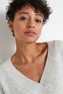 Pull col V femme