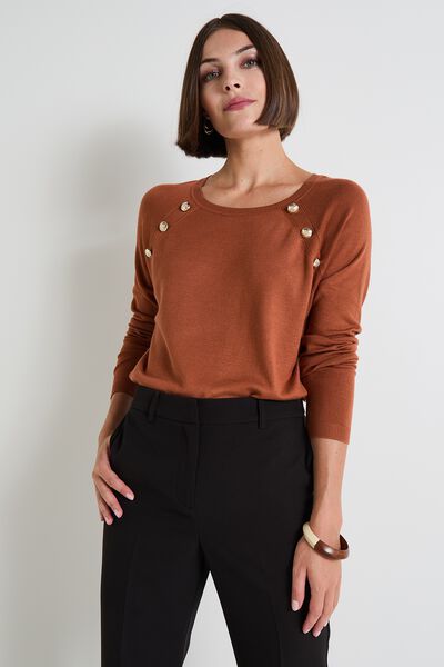 Pull col rond femme